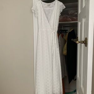 White Eva Mendez Maxi Dress NWOT